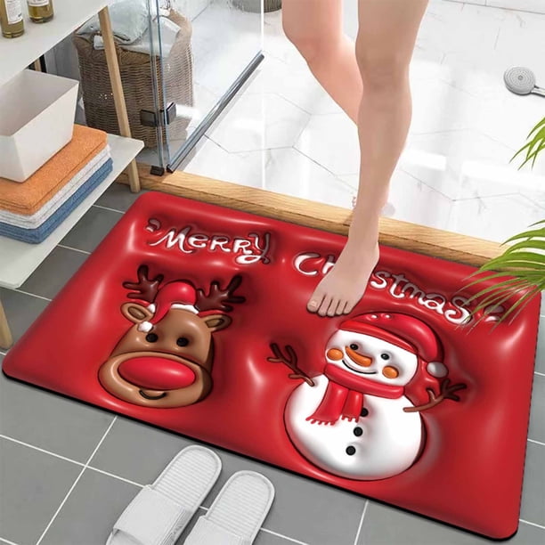 Esterilla de baño de tierra de diatomeas - Esterilla absorbente de agua antideslizante de 40x60cm para puerta de baño y ducha, alfombra de suelo de expansión visual multicolor