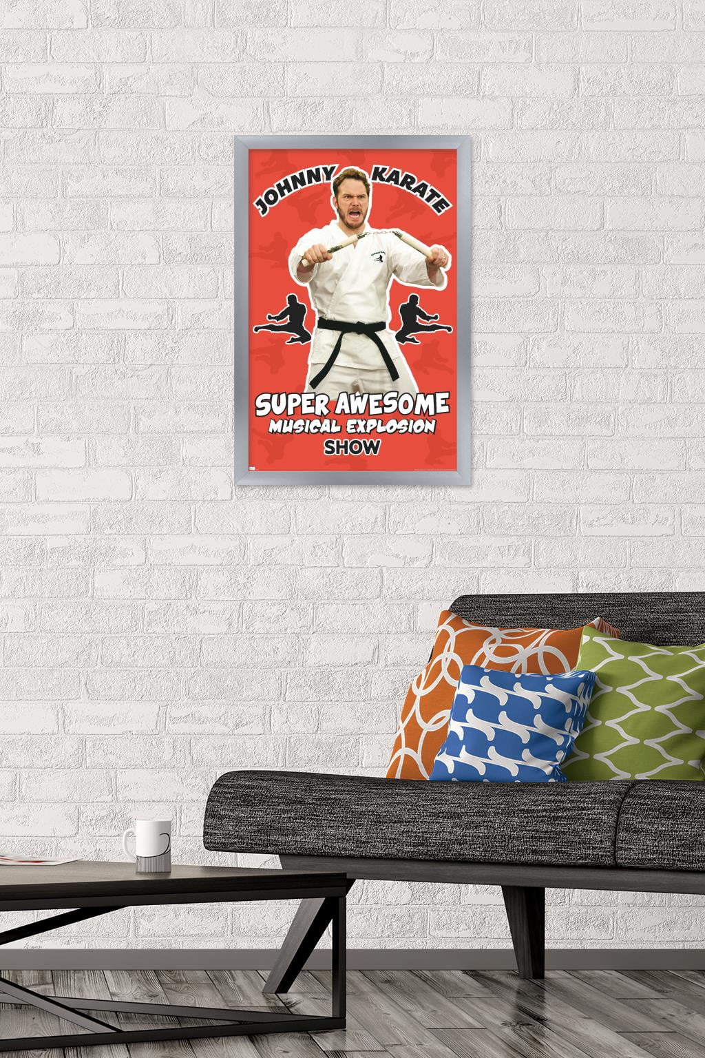 Parks and Recreation - Johnny Karate Wall Poster, 14.725" x 22.375" Framed