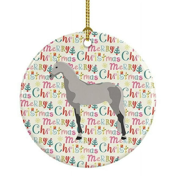 Orlov Trotter Horse Christmas Ceramic Ornament 2.8 in x 2.8 in