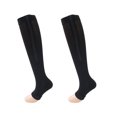 thumbnail image 5 of Calcetines de compresión con cremallera - 2 pares de medias de compresión con punta abierta para hombres y mujeres L/XL   ER, 5 of 5