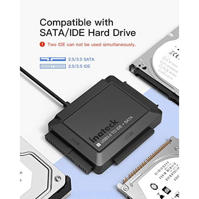 Lector de Disco Duro Externo USB 3.0 a IDE/SATA de Inateck Aplicable a