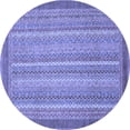 thumbnail image 1 of Ahgly Company Machine Washable Indoor Round Abstract Blue Modern Area Rugs, 8' Round, 1 of 4