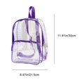 thumbnail image 3 of 100Fens Clear Backpack for Stadium Events Clear PVC Backpack Front Pocket for Concert Sport Events Work Travel, 3 of 7