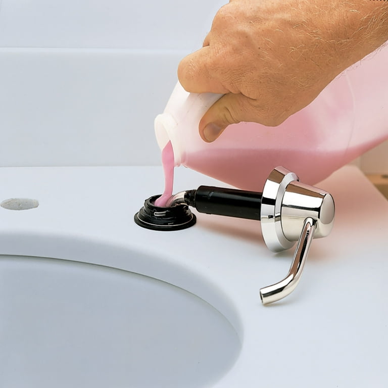 Contura Lavatory-Mounted Soap Dispenser, 34 oz, 3.31 x 4 x 17.63, Chrome/Stainless Steel Contura Lavatory-Mounted Soap Dispenser, 34 oz, 3.31 x 4 x 17.63, Chrome/Stainless Steel