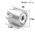 thumbnail image 3 of 4-Piece Aluminum Wheel Rim Center Cap Set (Silver) - BJM365 Auto Accessories, Lightweight 15g per Unit, Compact 12x8x2cm Packaging for Car Wheel Hub Decoration and Protection, 3 of 6