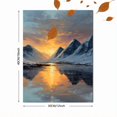thumbnail image 3 of Qisvanset Mountain Sunset Reflection Canvas Wall Art Print 15.75x11.81 Inches, 3 of 8