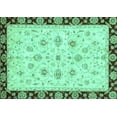thumbnail image 1 of Ahgly Company Indoor Rectangle Oriental Turquoise Blue Traditional Area Rugs, 7' x 10', 1 of 4