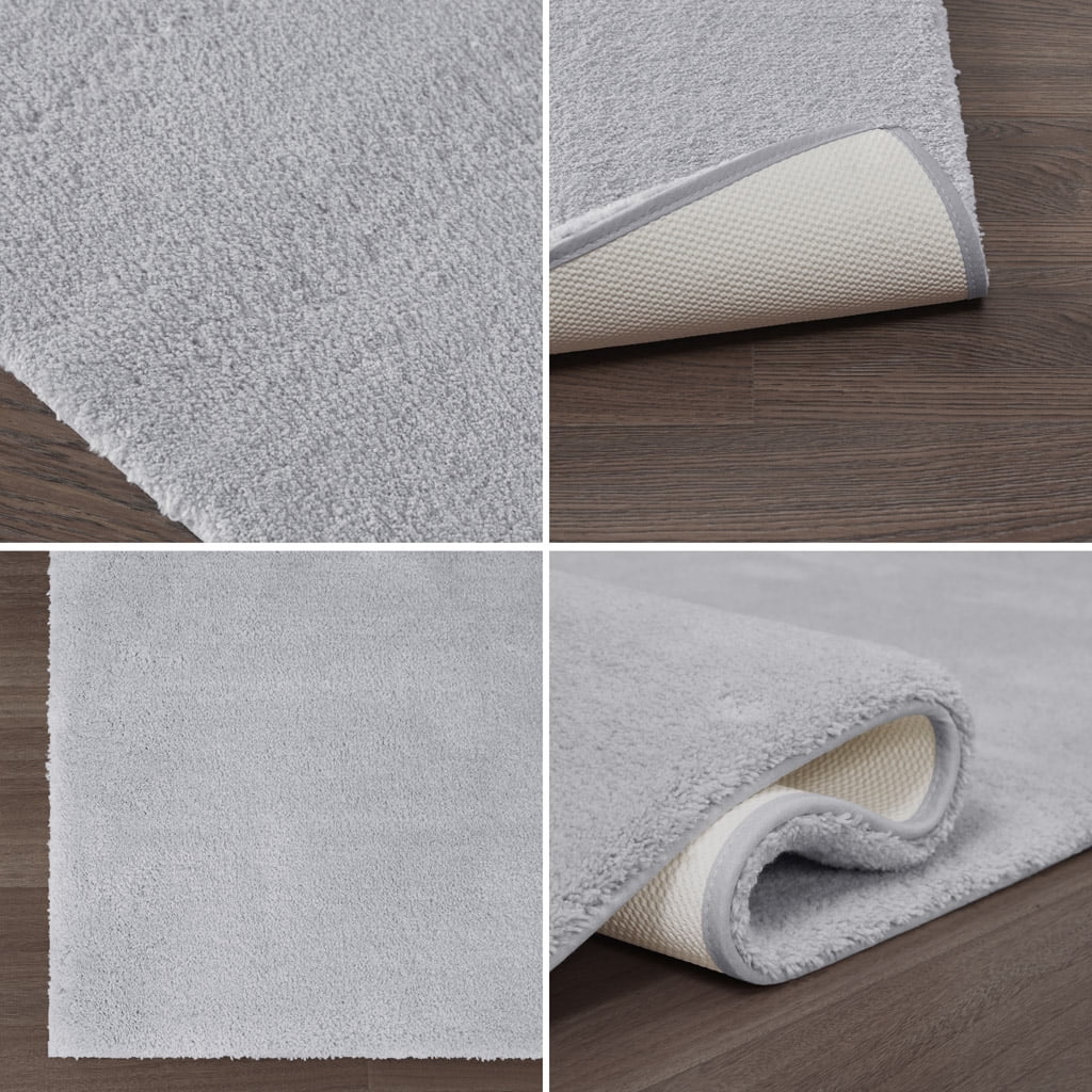 MAYEERTY Soft Polyester Bath Runner Rug, 24" x 72", Grey