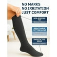 thumbnail image 3 of Special Essentials Diabetic Socks for Men & Women – Non-Binding Over The Calf Extra Wide Top Cotton Neuropathy Socks (Black - 6 Pairs, Large), 3 of 6