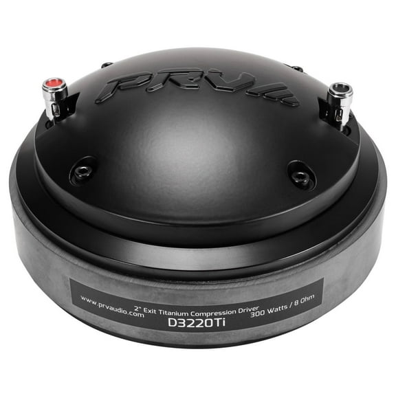 PRV AUDIO Compression Driver D3220Ti 2 Inch Exit, 300 Watts RMS, 8 Ohm, 3 Inch Voice Coil, Bolt on Titanium Diaphragm Pro Audio Compression Driver