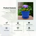 thumbnail image 5 of 24pcs, [Gardening Clearance]Designer Flower Pots, Minimalist Plastic Planters with Clean Lines, Durable Plastic Planters for All Your Gardening Needs,  Planters with Drainage Holes And Trays, 5 of 10