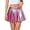 Pink, variant on Metallic Pleated Skirt - Shiny Glitter Mini Skirt for Cheerleading, Party, Concert | A-Line Skirt | Multiple Colors
