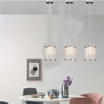 thumbnail image 3 of 3-Light Crystal Chandelier Ceiling Light, Modern Silver Flush Mount with Adjustable Hanging Height (0-47 in) for Living Room Dining Room Bedroom, Compatible with Dimmable Bulbs, 3 of 15