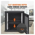 thumbnail image 2 of 12U Wall Mount Server Cabinet, 15.5" Deep Rack Enclosure, 200lbs Capacity, Locking Door & Side Panels, IT Equipment & A/V Devices, 2 of 7