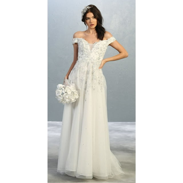 Off Shoulder Ivory Bridal Gown