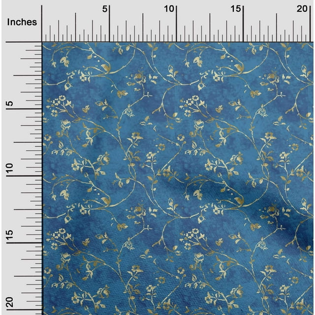 oneOone Velvet Medium Blue Fabric Batik Fabric For Sewing Printed Craft Fabric By The Yard 58 Inch Wide