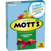 Mott's Fruit Flavored Snacks, Assorted Fruit, Gluten Free Snack, 10 Count, 8 oz