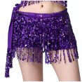 thumbnail image 1 of IROINNID Mini Elastic Waist Skirt For Women Sexy Hip Scarf Sequined Tassel Waist Scarf Adult Female Belly Chain Skirt Solid Color Skirt, 1 of 6