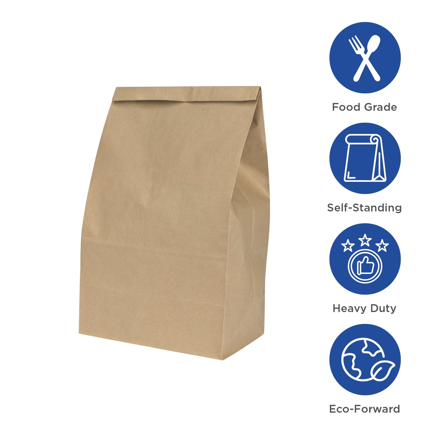 Karat Brown Paper Bags, 6 lb, 2000 ct – Kraft Lunch & Snack Bags, Bulk Pack
