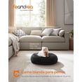 thumbnail image 2 of FEANDREA Cama de Perros, Cama para Mascotas, Diámetro de 50 cm, Cojín Central Extraíble y Lavable, Alfombra de Felpa, Negro Tinta, 2 of 5