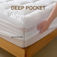 thumbnail image 6 of Premium Cotton Fitted Mattress Pad, Queen Quilted Soft Mattress Topper with Down Alternative Fill, Deep Pocket Fits 8-22 inch Mattress (60x80" White), 6 of 7