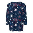 thumbnail image 4 of BLTIBY 2025 Womens Blouse Summer Independence Day Printed Round Neck Short Sleeve Shirts Loose Novelty Graphic T-Shirts Fashion Casual Pullover Tops Multicolor 6 XL, 4 of 5