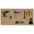 thumbnail image 2 of Triton Products® (2) 24 In. W x 24 In. H x 9/16 In. D White Epoxy, 18 Gauge Steel Square Hole Pegboards with 46 pc LocHook Assortment, 2 of 4
