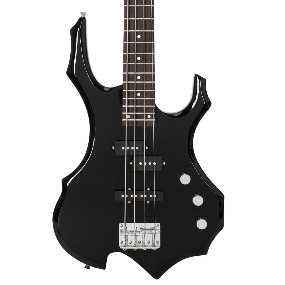 Glarry 4 Strings Fire Style Electric Bass Guitar For Beginner with 20w Amp Black