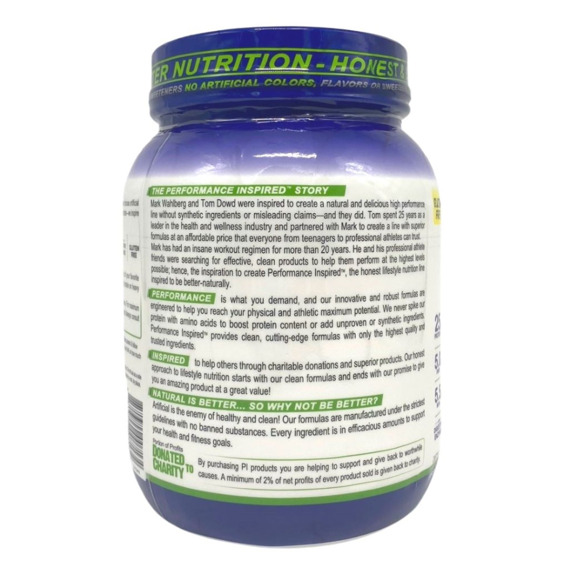 Performance Inspired Nutrition - WHEY Protein Powder - All Natural - 25G - BCAAs - Digestive Enzymes - Strawberries & Cream - 2 lbs