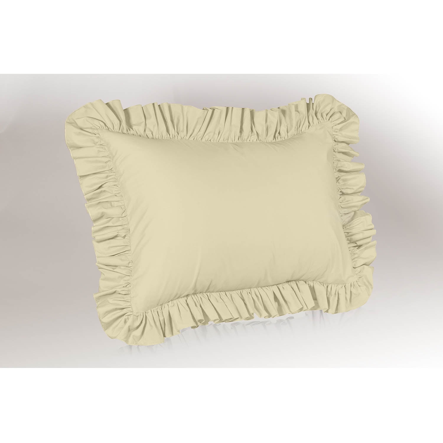 Ruffle Pillow case Standard Pillow sham (Bone), Ruffle Pillow Cover