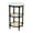 Walnut, variant on Creative Co-Op Round Solid Wood End Table with Genuine Marble Top and 2 Woven Cane Storage Shelves, Black, White, and Natural