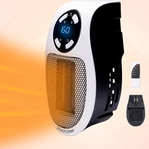 2 in 1 Heating&Cooling Heaters for Indoor Use - Space Heater 500W - Portable Heater Plug-In with Led Screen Display - Electric Space Heater for Office and Home