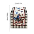 thumbnail image 3 of Patriotic 4th of July Table Runner USA Flag Star Table Cover for Independence Day Memorial Day Kitchen Dining Outdoor Decor, 3 of 6