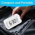 thumbnail image 3 of VOLIVO Square Digital Alarm Clock Mini USB Charging Bedside Clock, Large Display Night Light Snooze Temperature Clock for Bedroom Office Living Room, 3 of 6