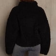 thumbnail image 6 of Women'S Short Coat Casual Jacket with Pockets Warm Winter Zip-Up Outwear Black L, 6 of 7