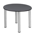 thumbnail image 1 of Regency TB3018RNDGYBPCM Table Mince Ronde Kee de 30 Po, Gris et Chrome, 1 of 1