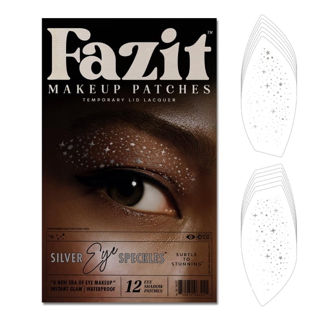 Parche de maquillaje Fazit con motas plateadas resistentes al agua para mujer