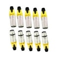 thumbnail image 4 of 10 piezas de conector de cable XLR macho y hembra de aleación de conector de línea de micrófono compacto amarillo, 4 of 9