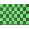 thumbnail image 1 of Ahgly Company Indoor Rectangle Checkered Emerald Green Modern Area Rugs, 6' x 9', 1 of 4