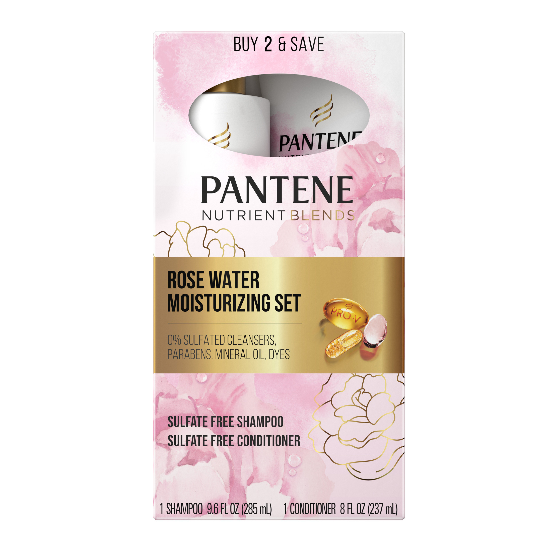 Pantene Nutrient Blends Rose Water Shampoo & Conditioner Set photo 8