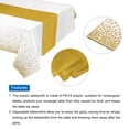 thumbnail image 4 of Unique Bargains Gold Table Runner w White Disposable Plastic Tablecloths 54 x 108' Gold Dots for Wedding Parties 1 Set, 4 of 7