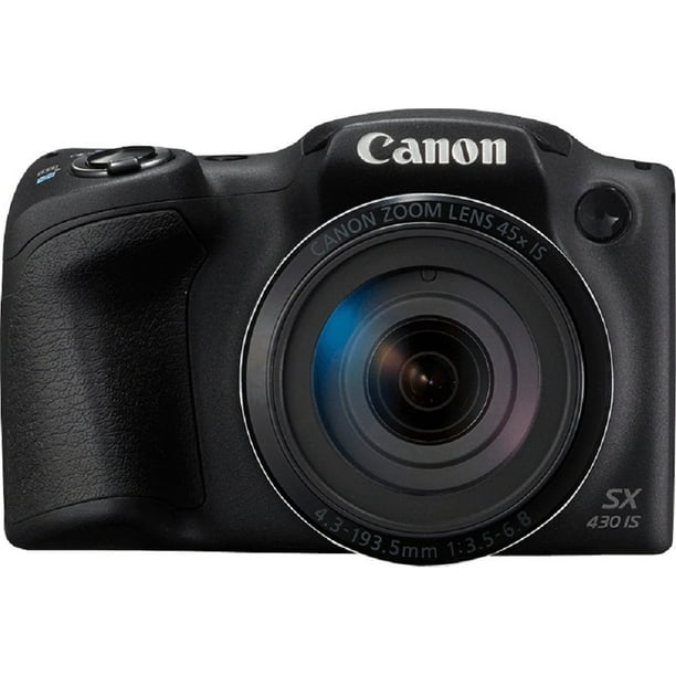 Canon PowerShot SX430 IS 20 MP Digital Camera (Black) (International Model  No Warranty)
