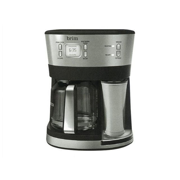 Brim - Triple Brew 12-Cup Coffee Maker - Stainless Steel/Black 