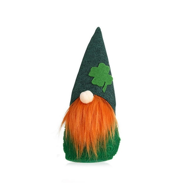 Xihbxyly Oferta Del Día Liquidación Adornos Decorativos de Muñeco Sin Rostro y Enano Sin Piernas Del Día de San Patricio Irlandés