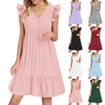 thumbnail image 7 of gakvbuo Summer Tank Dress For Women Mini Dress Sundress Women Casual V-Neck Sleeveless Dress, 7 of 7