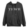 thumbnail image 6 of KHONTS Hooded Sweatshirt for Men YHWH Hoodies Shirt Inspirational Funny Letter Printed Graphic Pullover Tops Grey M, 6 of 6