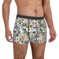 thumbnail image 5 of Men's Boxer Briefs, Vintage Hummingbird Flower Soft Comfy Mens Underwear Boxer Briefs Breathable With Widen Waist, 5 of 7