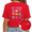 1-Red, variant on Giffimy Women's Green Let Them Coquette Bow Graphic Short Sleeve T-Shirt Oversized Fit Top