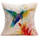 thumbnail image 1 of Animal Style Throw Pillow Covers Hummingbird Pattern Cotton Linen Cushion Case Square Home Sofa Decorative Pillowcase 18inches (Hummingbird), 1 of 4