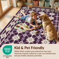 thumbnail image 4 of Design&I 5'x7' Washable Area Rug Boho Abstract Lattice Geometric Watercolor Ombre Gradient Purple Flowing Dynamic for Dining Room, Under Table, Home Office, Snag-Free, Skid-Resistant, 4 of 7